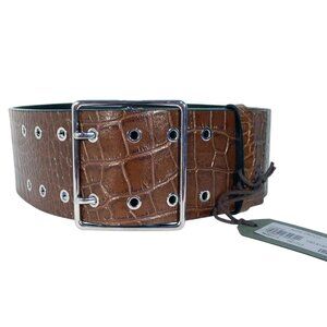 ALLSAINTS $135 Aline Croco Wide Leather Belt Women's S - NWT